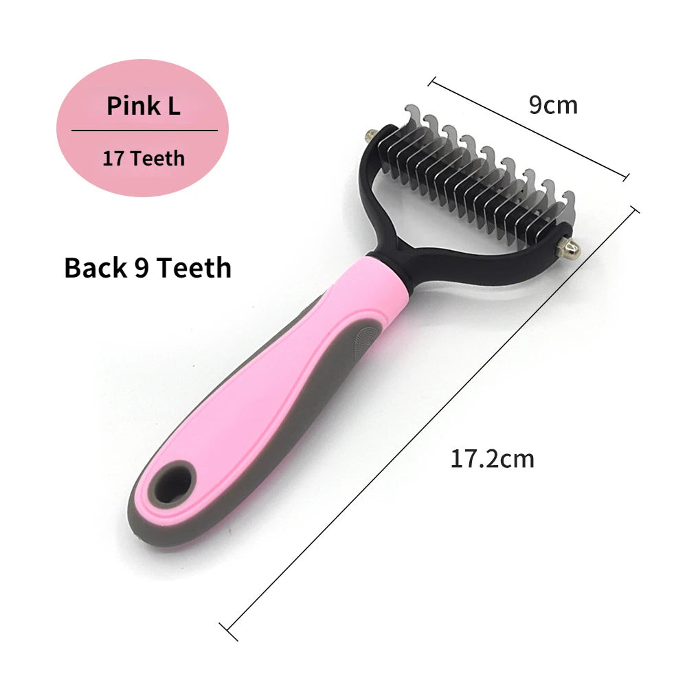Professional Deshedding & Grooming Brush for Dogs & Cats