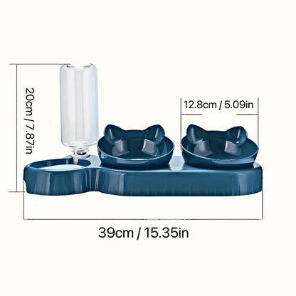 🐾 3-in-1 Pet Bowl Set with Water Feeder