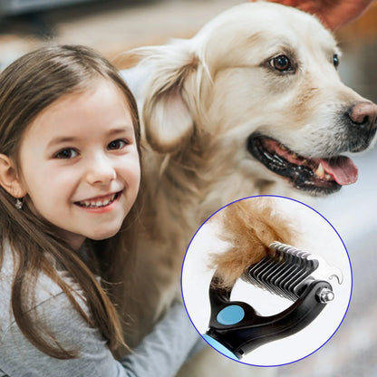 Professional Deshedding & Grooming Brush for Dogs & Cats