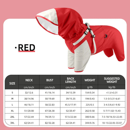 🌧️ Waterproof Dog Raincoat with Hood