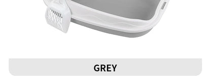 Semi-Enclosed Cat Litter Box