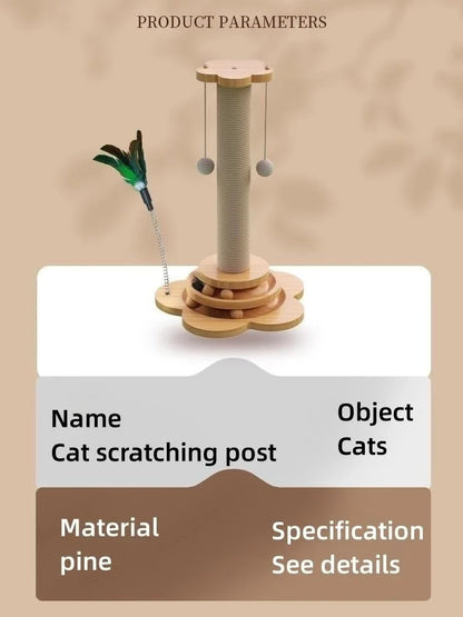 Wooden Cat Turntable Toy