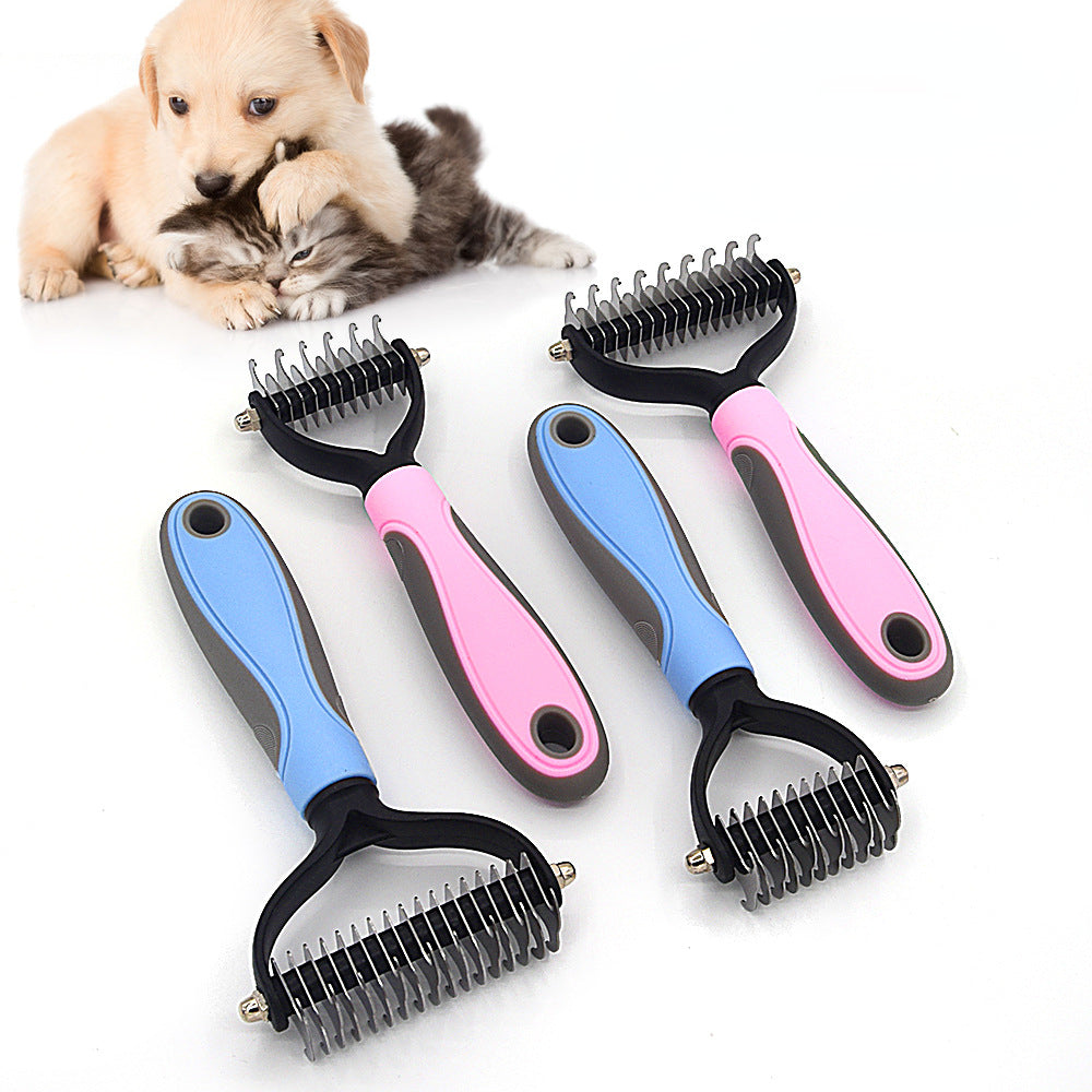 Professional Deshedding & Grooming Brush for Dogs & Cats